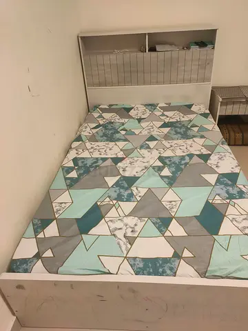 Single bed with headboard and mattress - good condition