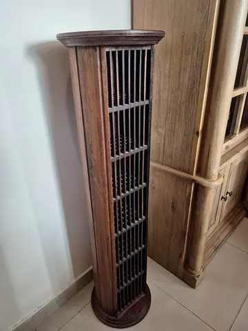 solid wooden cd rack stand