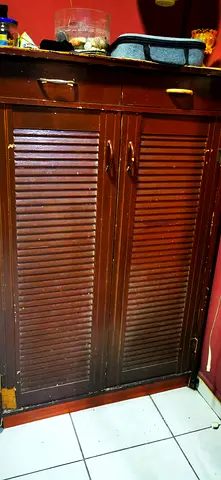 Wooden Storage Cabinet / Shoe Rack - 2-Door (Used)