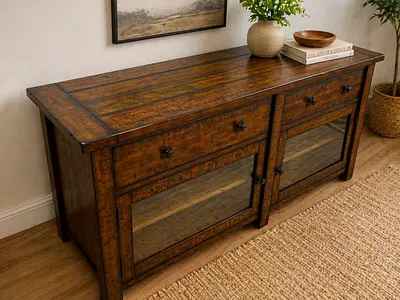 Pottery Barn Solid Wood Tv Console