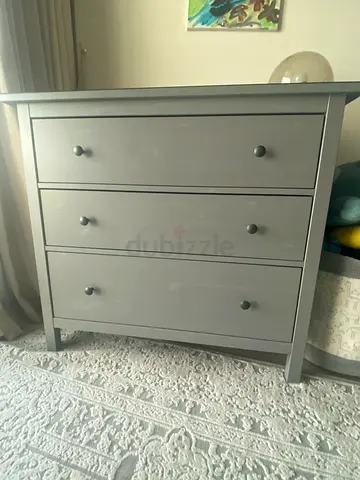 GREAT large grey dresser with glass top