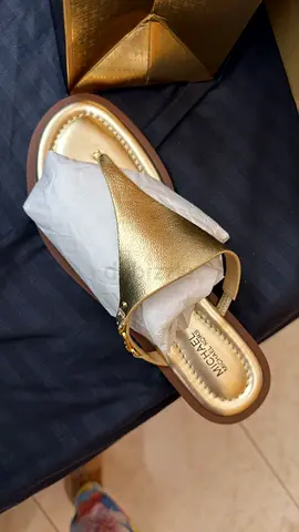 Gold Michael Michael Kors Womens Slip-On Sandal - Size ( US - 8, 39)