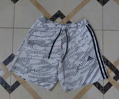 Authentic Adidas All SZN Graphic Shorts - White/Black - Size M - Barely Used