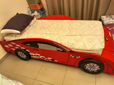 Red Race Car Kids Bed with mattress - Single