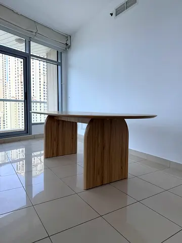 Modern Oval Dining Table 6-Seater | Wood Finish | Barely Used