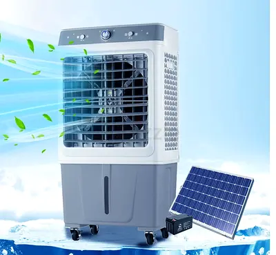 Portable Evaporative Air Cooler with Solar Panel (Used, Good Condition)