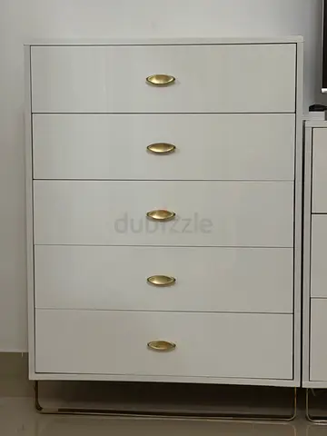 White Storage Cabinet / Cupboard with 6 Doors - Good Condition