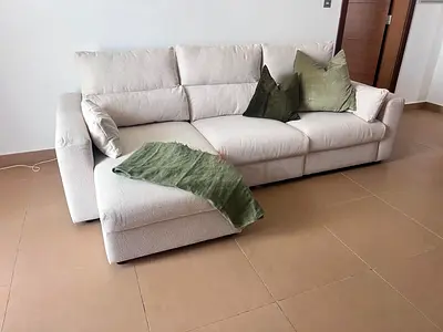 BRAND NEW CONDITION IKEA ESKLSTUNA LSHAPE SOFA BED BEIGE