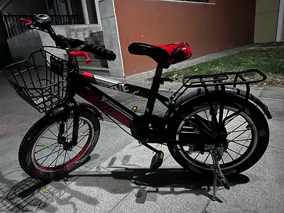 Kids 16-inch Bicycle with Basket and Rear Rack — Good Condition