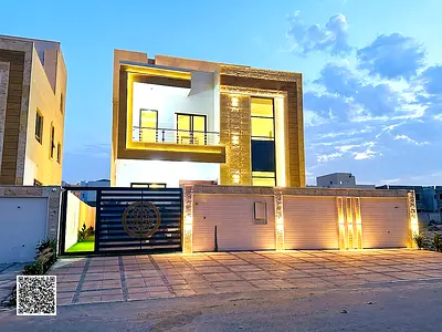 Villa for sale in Ajman | Al Helio 2 area | 4 bedrooms, majlis, hall, maid's room and roof | Freehold ownership for all nationalities | Price includes