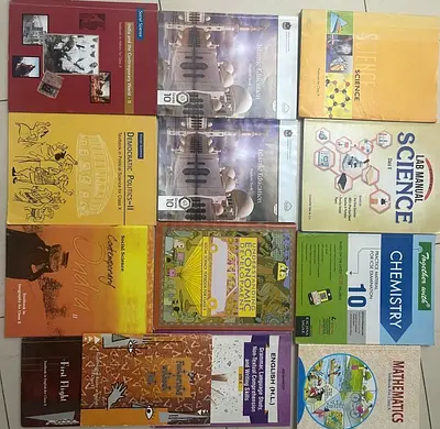 School Textbook Set for Grade 10 — Science, Chemistry, Maths, English  More (Used)