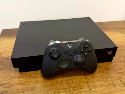 Microsoft Xbox One X console with Elite controller 2