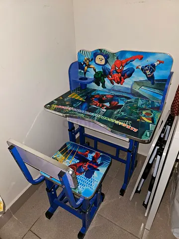 Kids ikea small bed and  Study Desk Spider-Man Design, Good Condition