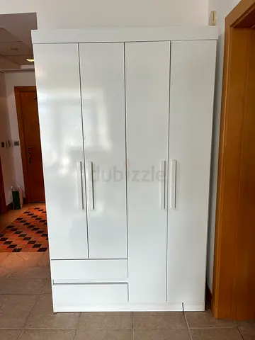 IKEA BRIMNES 4-Door Wardrobe - White - Large Storage Capacity
