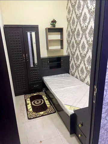 Single bed with mattress, wardrobe available