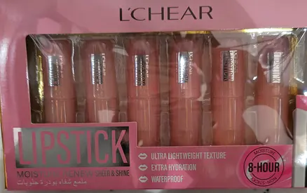 New LCHEAR Moisture Renew Lipstick Set - 6 Neutral Shades, Sealed
