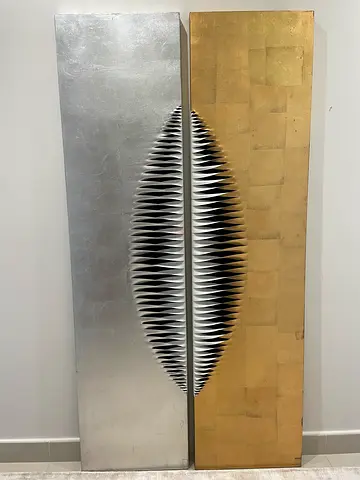 Unique Artwork XXL Large Gold Silver