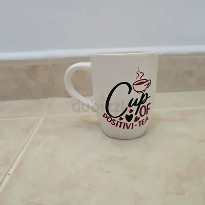 White Ceramic Coffee Mug — Cup of Positivi-Tea [CUSTOMIZABLE]