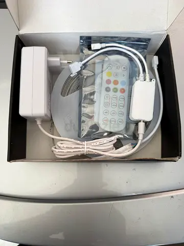 RGB LED Strip Light Kit with Remote and Power Adapter