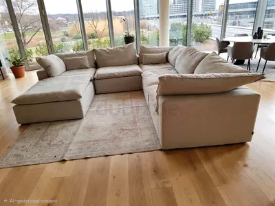 2XL Home Feather Filled Sofa Beige