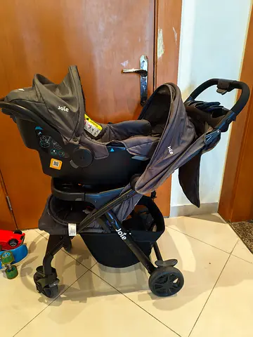 Joie travel system stroller with infant car seat - used, good condition