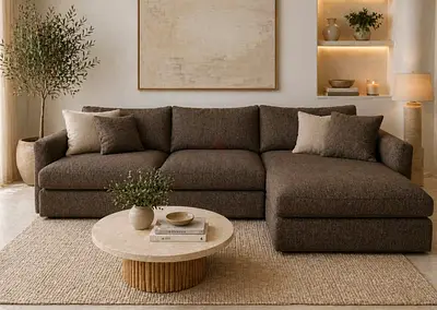 CrateBarrel Lounge Deep feather filled L Shape Sofa