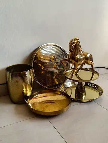 6 pcs gold decor set