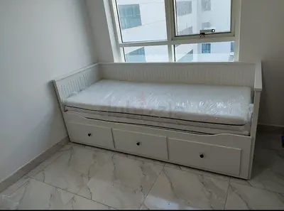 IKEA Hamnes daybed with 3 big storage drawers and 2 IKEA mattresses.