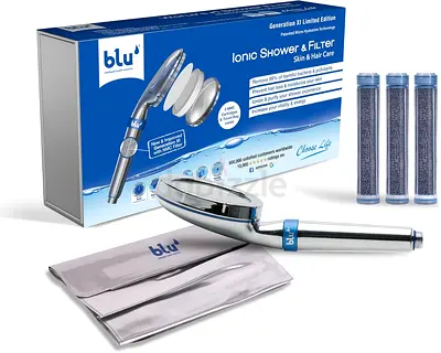 blu Ionic Shower Head with Replaceable Mineral Filters