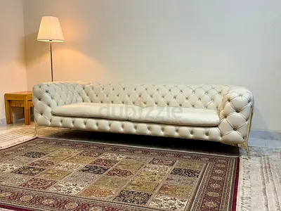 Calia Italia Tufted “Bella Époque” Luxury Genuine Leather Large Sofa – Made in Italy