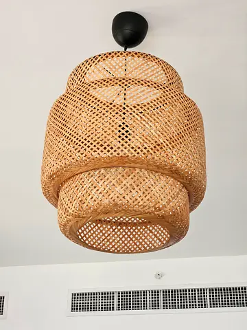 Handmade Woven Rattan Pendant Light Shade - Natural Finish