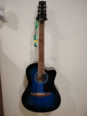 Used Carlos Blue Acoustic-Guitar,Good Condition