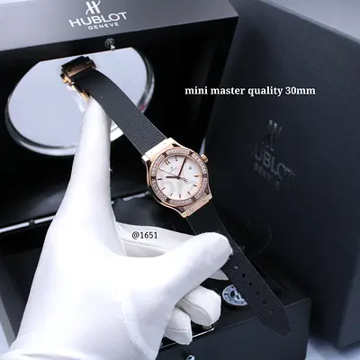 Hublot Mini Master 30mm Rose Gold Finish Ladies Watch with Box