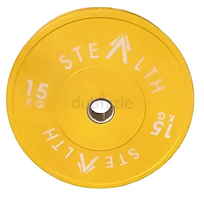 Colored Olympic Bumper Plates – High-Density Rubber (5kg to 25kg)