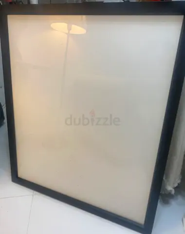 Large black frame glass