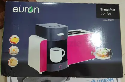 Euron Breakfast Combo - Coffee Maker with Toaster (Like New, Boxed)