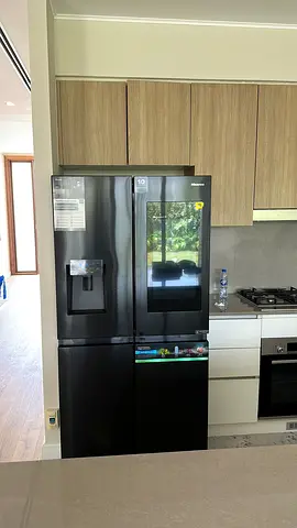 Hisense Freestanding Side by Side Smart Refrigerator, Black