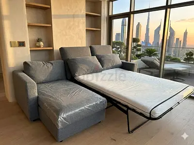 IKEA vimle L Shape Sofa Bed Dark grey Good condition