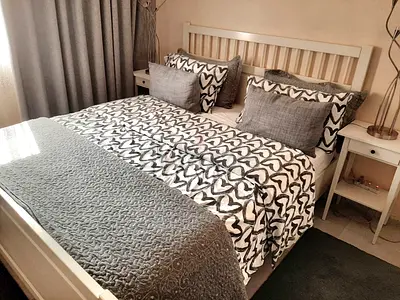 IKEA white HEMNES King bed set with high quality mattress.