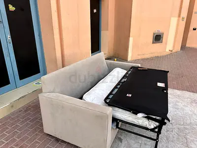 West elm Two seater sofa bed with mattress