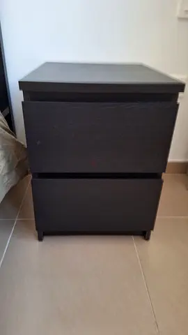 Pair of bedside tables black