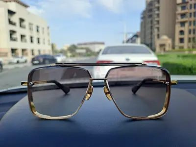 Classic rectangular gradient aviator sunglasses — Ditta Brand