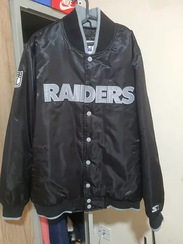 Black Raiders Bomber Jacket - NFL Team