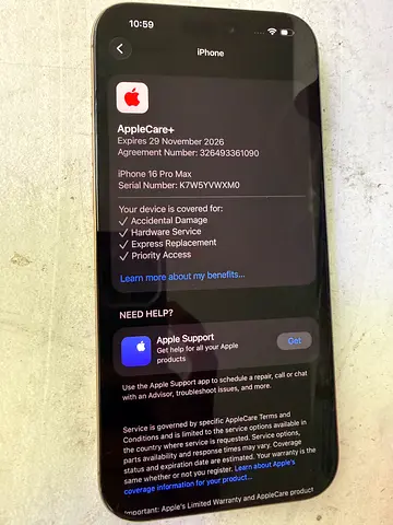 16 pro max Apple care +