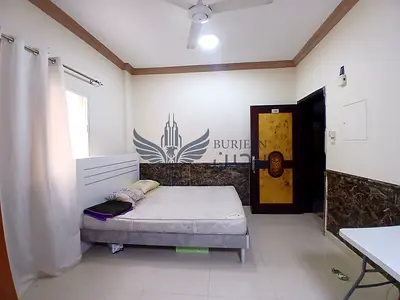 Spacious studio apartment available in the prime location al mujhra central ac central gas family building with free parking