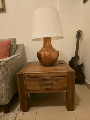 Solid Wood Side Table / Nightstand with Drawer - Good Condition