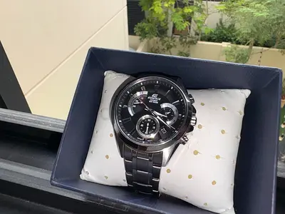 NEW Casio EDIFICE watch WR10m black