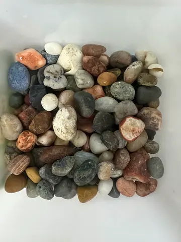 Bag of Mixed Decorative River Pebbles - Assorted Small Stones