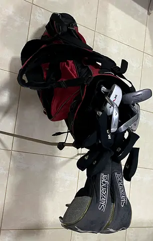 Set of Used Slazenger Golf Clubs with Carry Bag