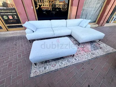 L-Shaped the loom collection sofa and footstool